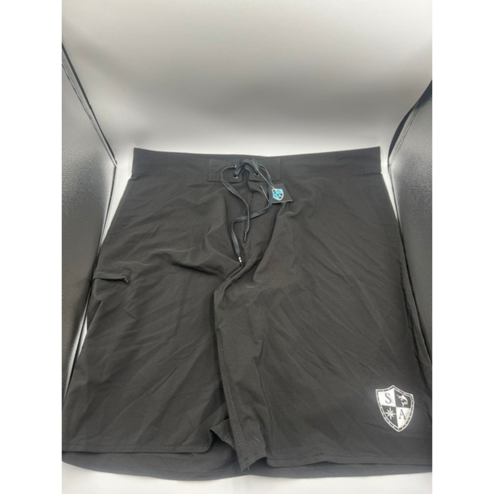 NWT SA Co. Men's Black Surf Activewear Swim Trunk Shorts Size‎ 40